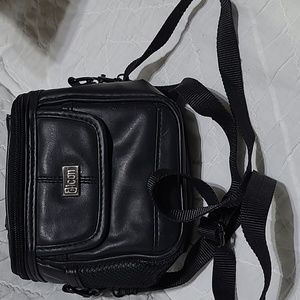 (3490-3) Icon Black Leather Camera Cases, Bags,